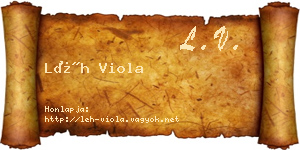 Léh Viola névjegykártya